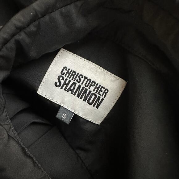 Christopher Shannon Black Hybrid Puffer Sleeve Button Shirt Jacket Men’s Size S - Picture 5 of 7